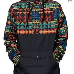 Empyre Surplus Co - Hooded jacket with pocket - Medium Aztec Print Windbreaker